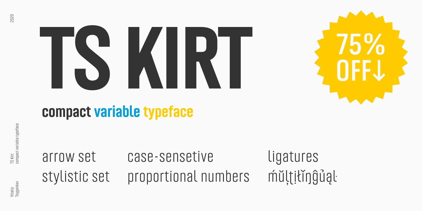 Ejemplo de fuente TS Kirt Semibold